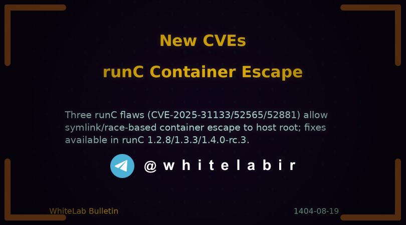 ⚠️ سه نقص در runC که می‌تواند فرار از کانتینر Docker را ممکن کند ...